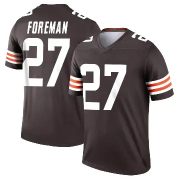 ＃27 Men's D'Onta Foreman Brown Legend Cleveland Browns Jersey
