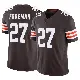 ＃27 Men's D'Onta Foreman Brown Limited Cleveland Browns Vapor F.U.S.E. Jersey