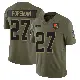 ＃27 Men's D'Onta Foreman Olive Limited Cleveland Browns 2025 Salute to Service Jersey