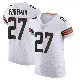 ＃27 Men's D'Onta Foreman White Elite Cleveland Browns Vapor Jersey