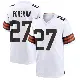 ＃27 Men's D'Onta Foreman White Game Cleveland Browns Jersey