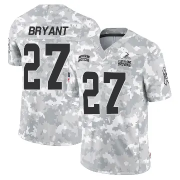 ＃27 Men's Myles Bryant Arctic Camo Limited Cleveland Browns 2024 Salute to Service Jersey
