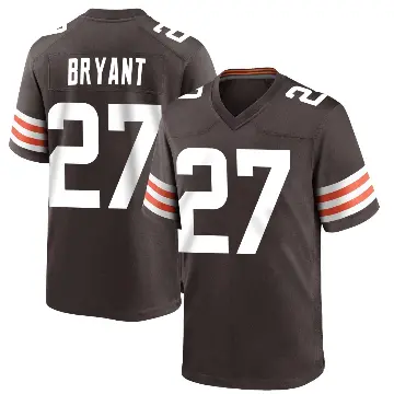 ＃27 Men's Myles Bryant Brown Game Cleveland Browns Team Color Jersey