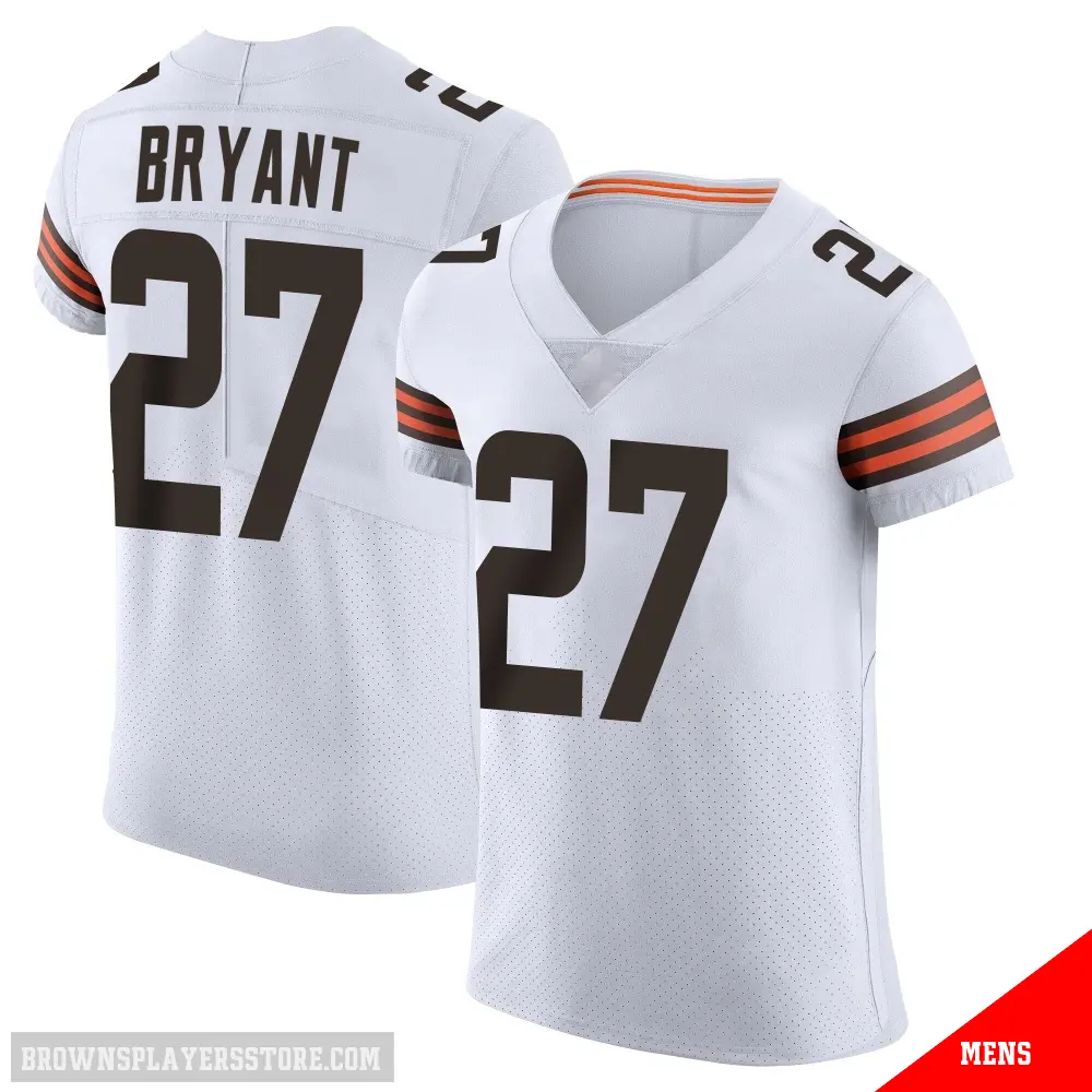 ＃27 Men's Myles Bryant White Elite Cleveland Browns Vapor Jersey