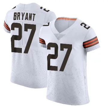 ＃27 Men's Myles Bryant White Elite Cleveland Browns Vapor Jersey