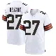 ＃27 Men's Myles Bryant White Game Cleveland Browns Jersey