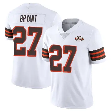 ＃27 Men's Myles Bryant White Limited Cleveland Browns Vapor 1946 Collection Alternate Jersey