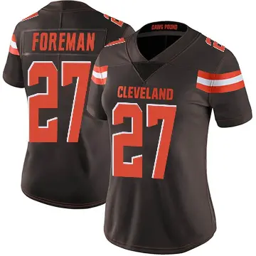 ＃27 Women's D'Onta Foreman Brown Limited Cleveland Browns Team Color Vapor Untouchable Jersey