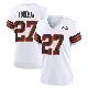 ＃27 Women's D'Onta Foreman White Game Cleveland Browns 1946 Collection Alternate Jersey