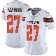 ＃27 Women's D'Onta Foreman White Limited Cleveland Browns Vapor Untouchable Jersey
