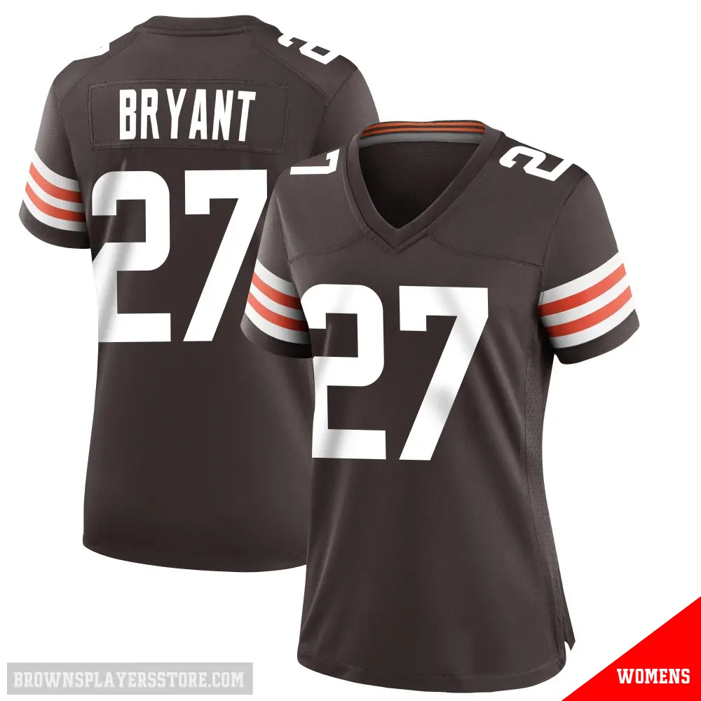 ＃27 Women's Myles Bryant Brown Game Cleveland Browns Team Color Jersey