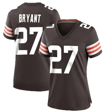 ＃27 Women's Myles Bryant Brown Game Cleveland Browns Team Color Jersey