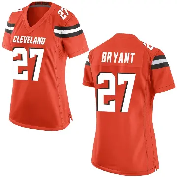 ＃27 Women's Myles Bryant Orange Game Cleveland Browns Alternate Jersey