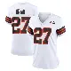 ＃27 Women's Myles Bryant White Game Cleveland Browns 1946 Collection Alternate Jersey