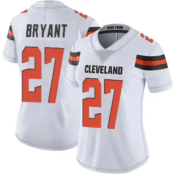 ＃27 Women's Myles Bryant White Limited Cleveland Browns Vapor Untouchable Jersey