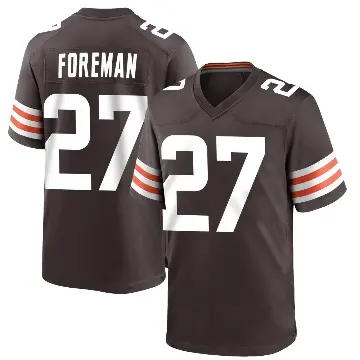 ＃27 Youth D'Onta Foreman Brown Game Cleveland Browns Team Color Jersey