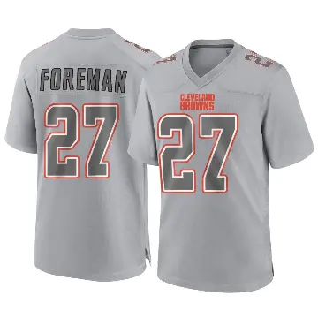 ＃27 Youth D'Onta Foreman Gray Game Cleveland Browns Atmosphere Fashion Jersey