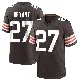 ＃27 Youth Myles Bryant Brown Game Cleveland Browns Team Color Jersey