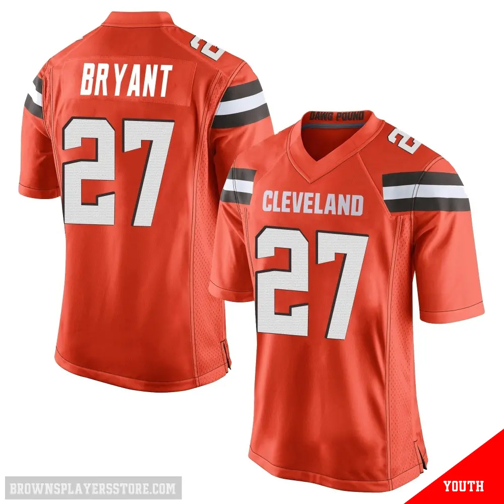 ＃27 Youth Myles Bryant Orange Game Cleveland Browns Alternate Jersey