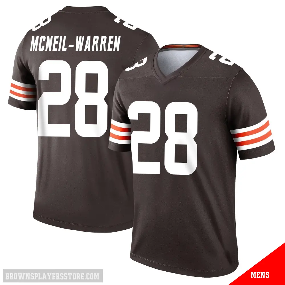 ＃28 Men's Emmanuel McNeil-Warren Brown Legend Cleveland Browns Jersey