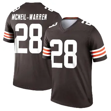 ＃28 Men's Emmanuel McNeil-Warren Brown Legend Cleveland Browns Jersey