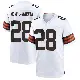 ＃28 Men's Emmanuel McNeil-Warren White Game Cleveland Browns Jersey