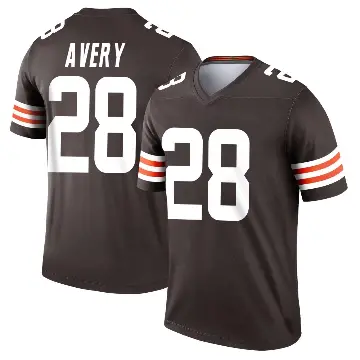 ＃28 Men's Tre Avery Brown Legend Cleveland Browns Jersey