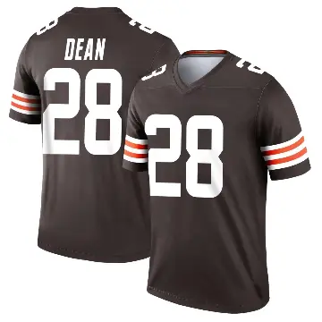 ＃28 Men's Trey Dean III Brown Legend Cleveland Browns Jersey