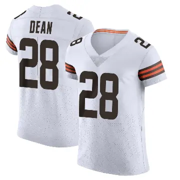 ＃28 Men's Trey Dean III White Elite Cleveland Browns Vapor Jersey