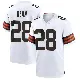＃28 Men's Trey Dean III White Game Cleveland Browns Jersey