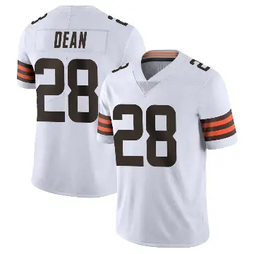 ＃28 Men's Trey Dean III White Limited Cleveland Browns Vapor Untouchable Jersey