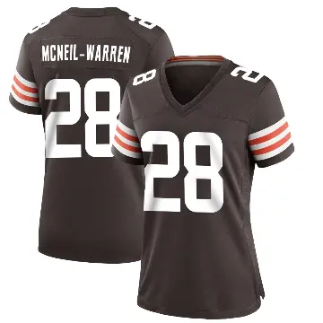 ＃28 Women's Emmanuel McNeil-Warren Brown Game Cleveland Browns Team Color Jersey