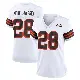 ＃28 Women's Emmanuel McNeil-Warren White Game Cleveland Browns 1946 Collection Alternate Jersey