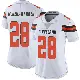 ＃28 Women's Emmanuel McNeil-Warren White Limited Cleveland Browns Vapor Untouchable Jersey