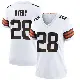 ＃28 Women's Tre Avery White Game Cleveland Browns Jersey