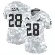 ＃28 Women's Trey Dean III Arctic Camo Limited Cleveland Browns 2024 Salute to Service Jersey