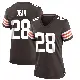＃28 Women's Trey Dean III Brown Game Cleveland Browns Team Color Jersey