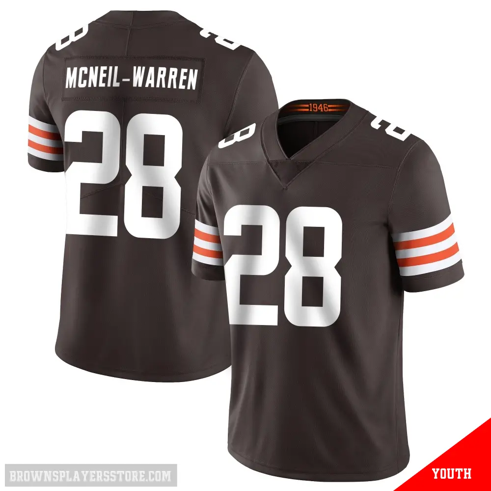 ＃28 Youth Emmanuel McNeil-Warren Brown Limited Cleveland Browns Team Color Vapor Untouchable Jersey