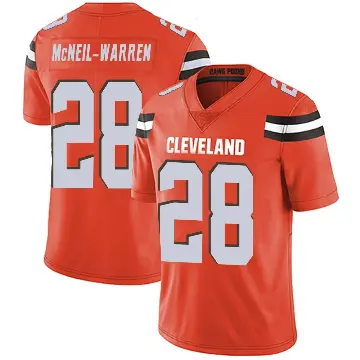 ＃28 Youth Emmanuel McNeil-Warren Orange Limited Cleveland Browns Alternate Vapor Untouchable Jersey