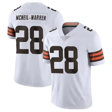 ＃28 Youth Emmanuel McNeil-Warren White Limited Cleveland Browns Vapor Untouchable Jersey