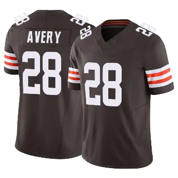 ＃28 Youth Tre Avery Brown Limited Cleveland Browns Vapor F.U.S.E. Jersey