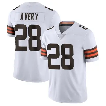 ＃28 Youth Tre Avery White Limited Cleveland Browns Vapor Untouchable Jersey