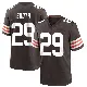 ＃29 Men's Davon Booth Brown Game Cleveland Browns Team Color Jersey