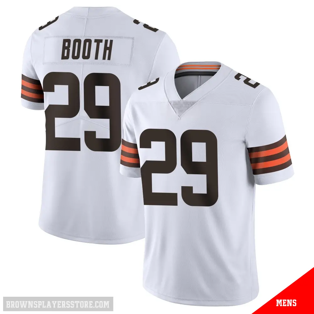 ＃29 Men's Davon Booth White Limited Cleveland Browns Vapor Untouchable Jersey