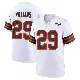 ＃29 Men's Dee Williams White Game Cleveland Browns 1946 Collection Alternate Jersey