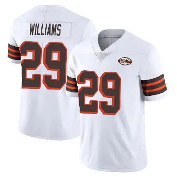 ＃29 Men's Dee Williams White Limited Cleveland Browns Vapor 1946 Collection Alternate Jersey