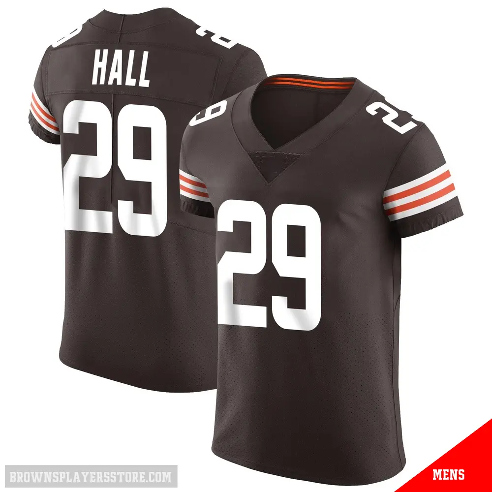 ＃29 Men's Tyler Hall Brown Elite Cleveland Browns Vapor Jersey