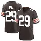 ＃29 Men's Tyler Hall Brown Game Cleveland Browns Team Color Jersey