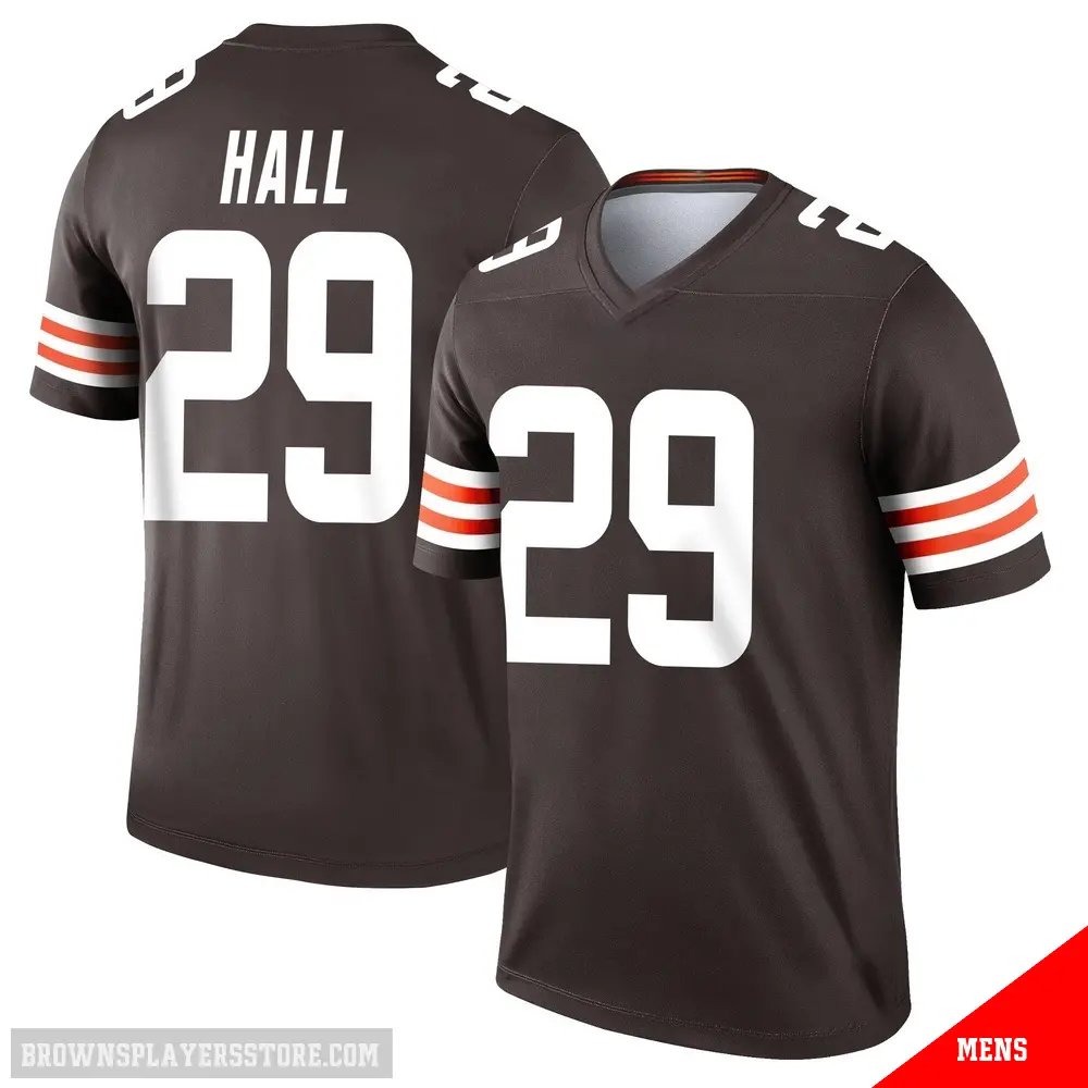 ＃29 Men's Tyler Hall Brown Legend Cleveland Browns Jersey