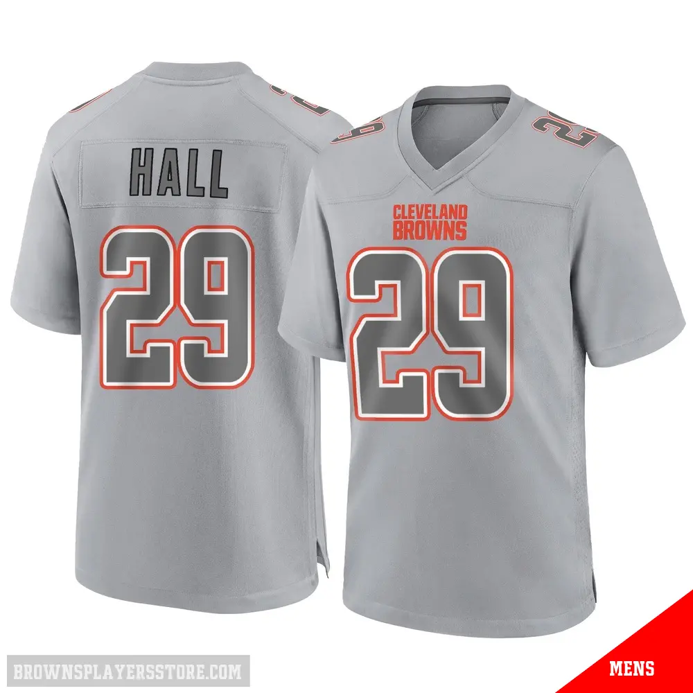 ＃29 Men's Tyler Hall Gray Game Cleveland Browns Atmosphere Fashion Jersey